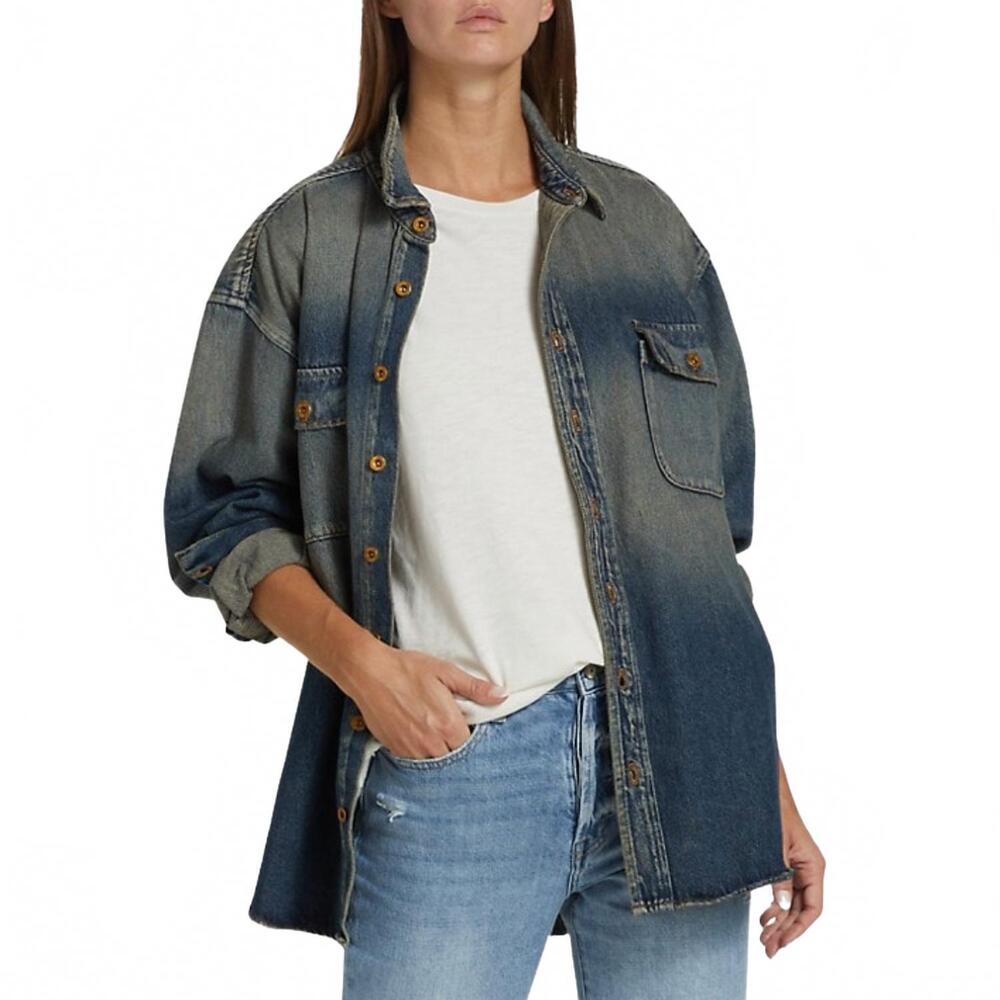 NEW NSF busy boyfriend denim shirt in seine wash